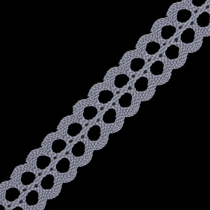 Gray European Crochet Trim - 0.75" Detail