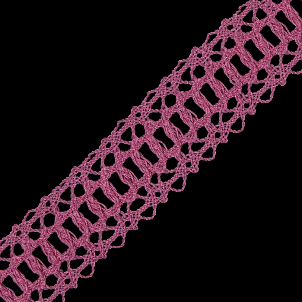 Pink European Crochet Trim - 1.25 - Detail