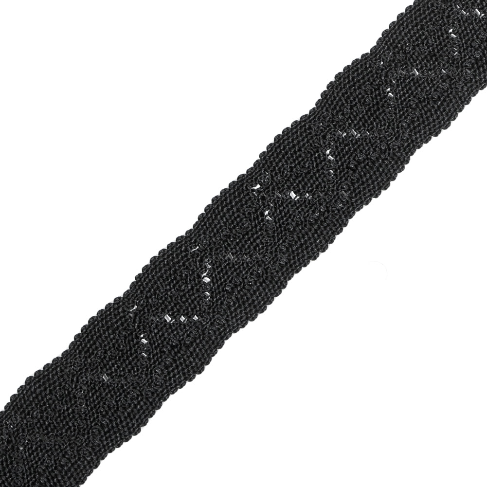 Black Two-Tone European Crochet Trim - 1 - Detail