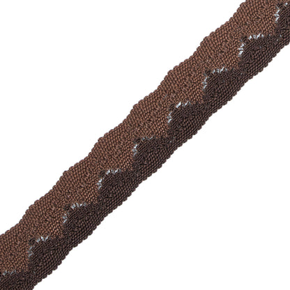 Brown Two-Tone European Crochet Trim - 1 - Detail