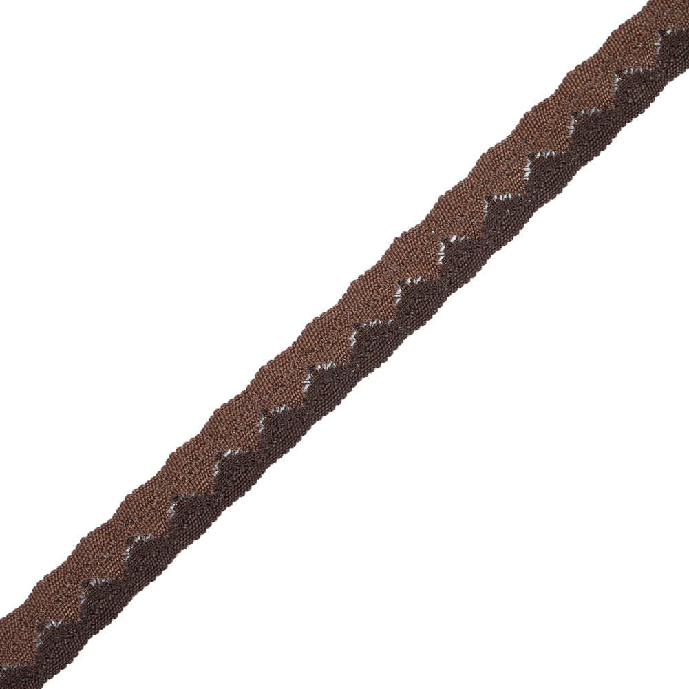 Brown Two-Tone European Crochet Trim - 1