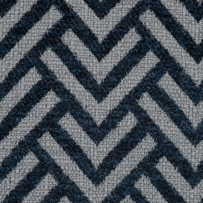Midnight Navy Chevron Upholstery Chenille Detail