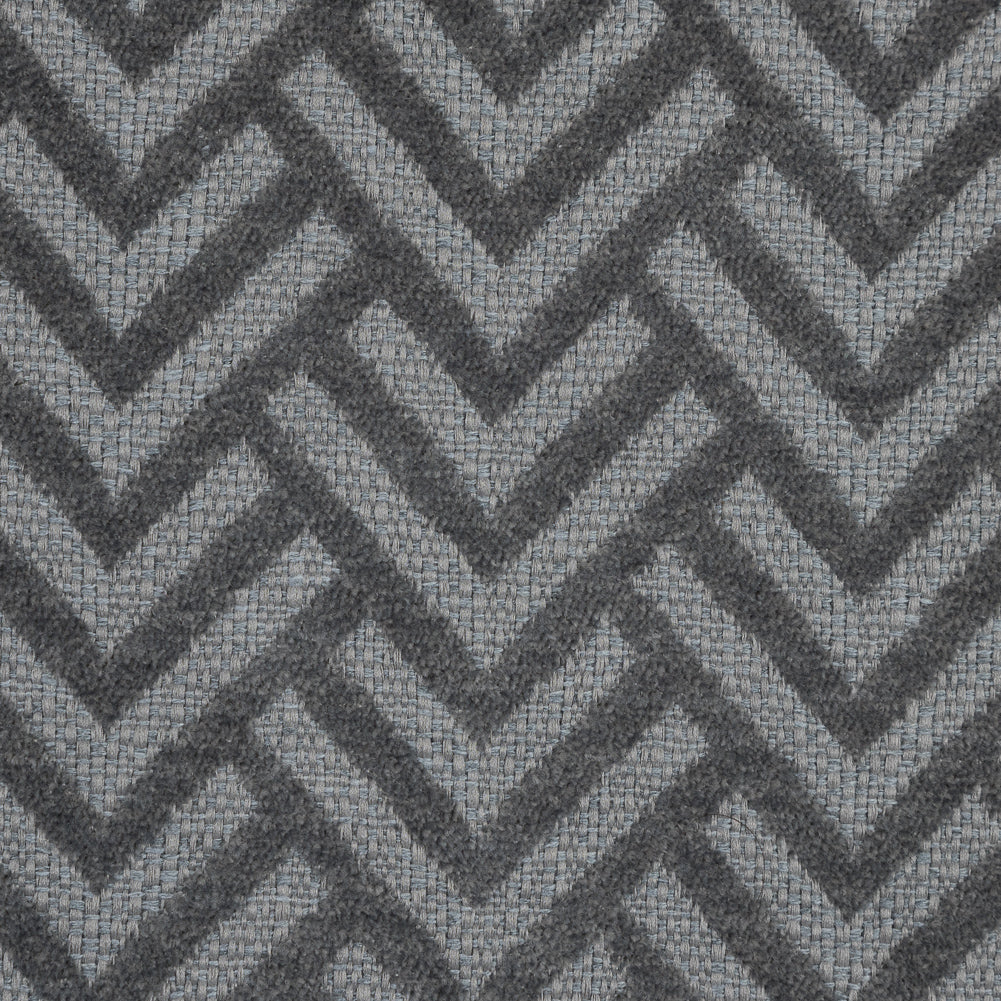 Light Sage Chevron Upholstery Chenille - Detail