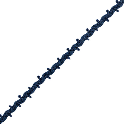 Navy European Crochet Trim - 0.25" Detail
