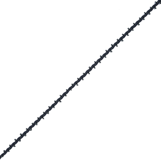 Charcoal European Crochet Trim - 0.25"