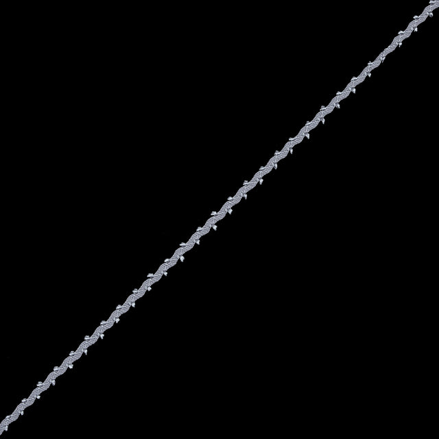 Silver Gray European Crochet Trim - 0.25