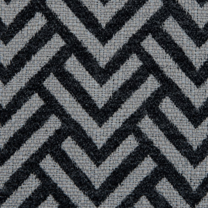 Gray Chevron Upholstery Chenille - Detail