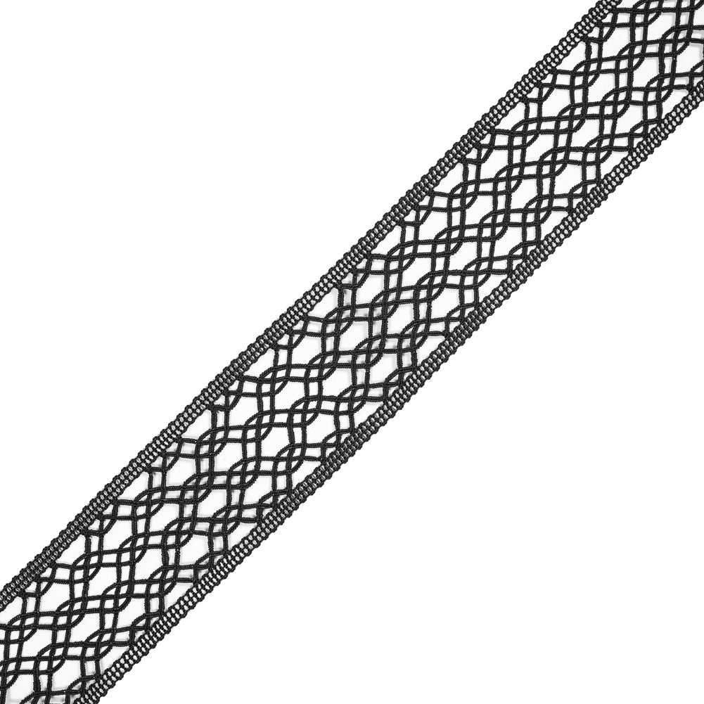 Black European Crochet Trim - 2.25