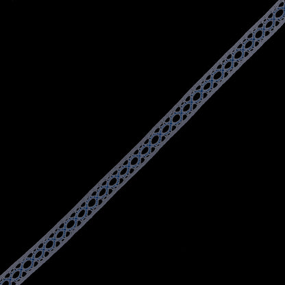 Gray and Blue European Crochet Trim - 0.5