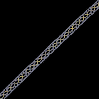 Gray and Yellow European Crochet Trim - 0.5"