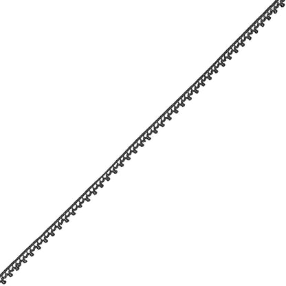 Charcoal Gray European Crochet Trim - 0.25