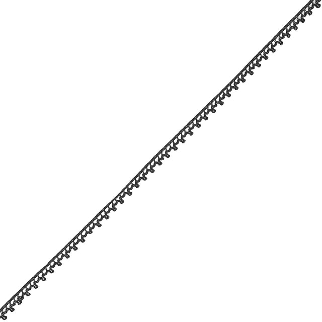 Charcoal Gray European Crochet Trim - 0.25