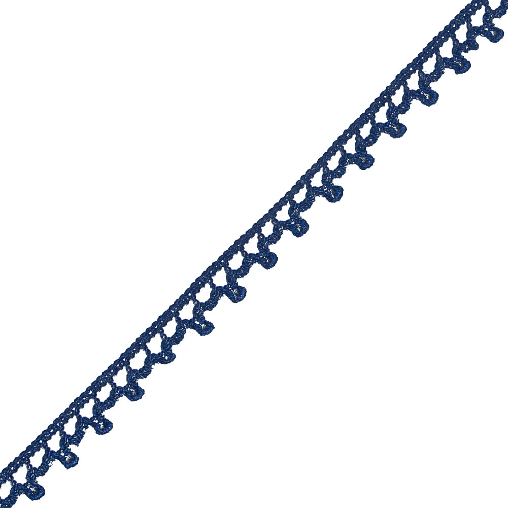 European Navy Dainty Crochet Trim - 5/16" Detail