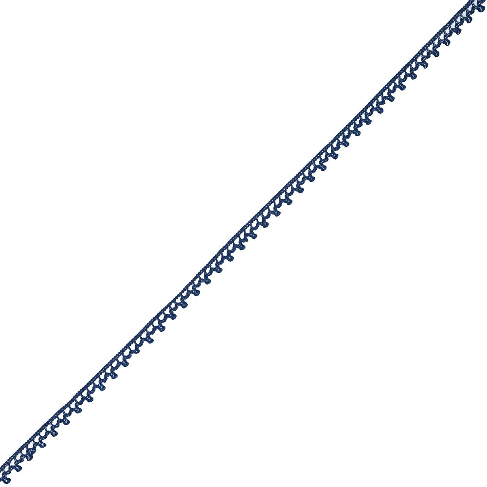 European Navy Dainty Crochet Trim - 5/16"
