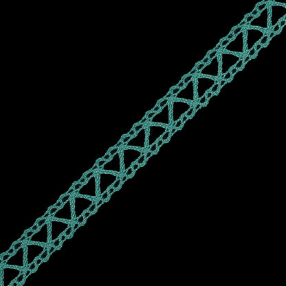 Seafoam European Cotton Crochet Trim - 0.5 - Detail