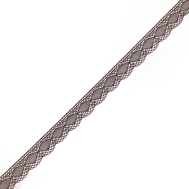 Brown European Cotton Crochet Lace Trim - 0.625