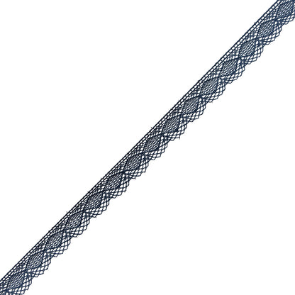 Navy European Cotton Crochet Lace Trim - 0.625