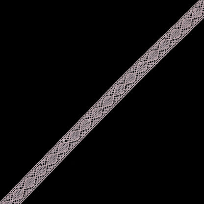 European Pink Diamonds Crochet Lace Cotton Trimming - 3/4"