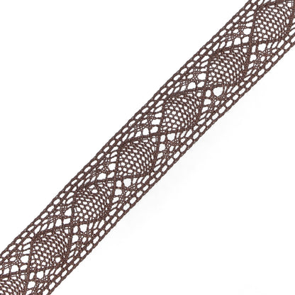 Brown European Cotton Crochet Lace Trim - 0.625 - Detail