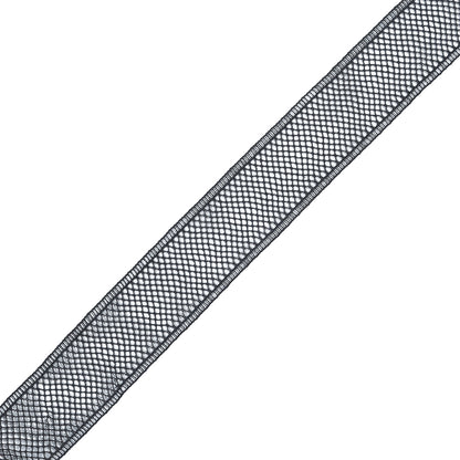 Charcoal European Cotton Crochet Trim - 1.5