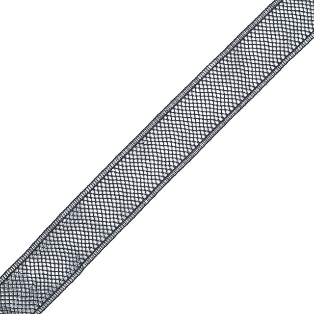 Charcoal European Cotton Crochet Trim - 1.5