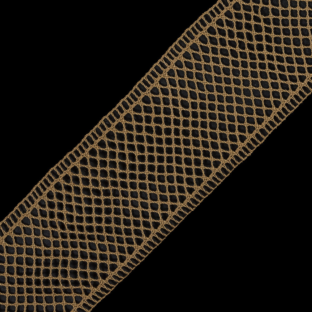 Gold European Cotton Crochet Trim - 1.5" Detail