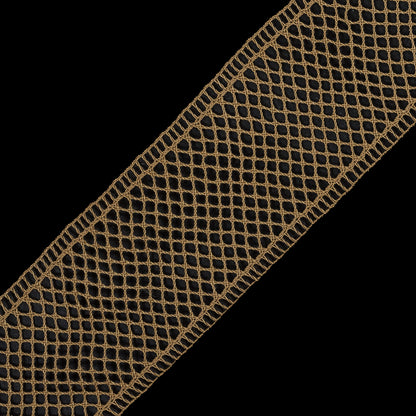 Gold European Cotton Crochet Trim - 1.5" Detail