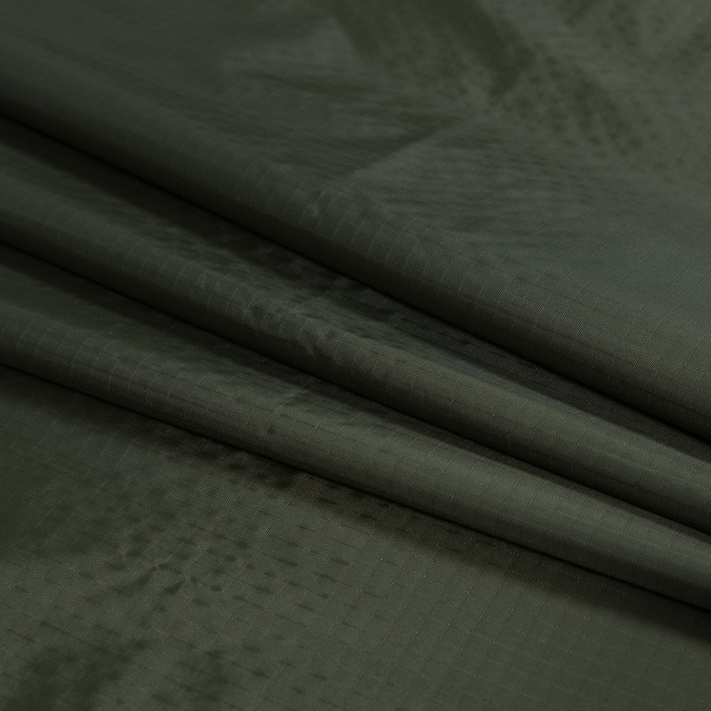Olive Drab 70 Denier Square Nylon Ripstop - Detail