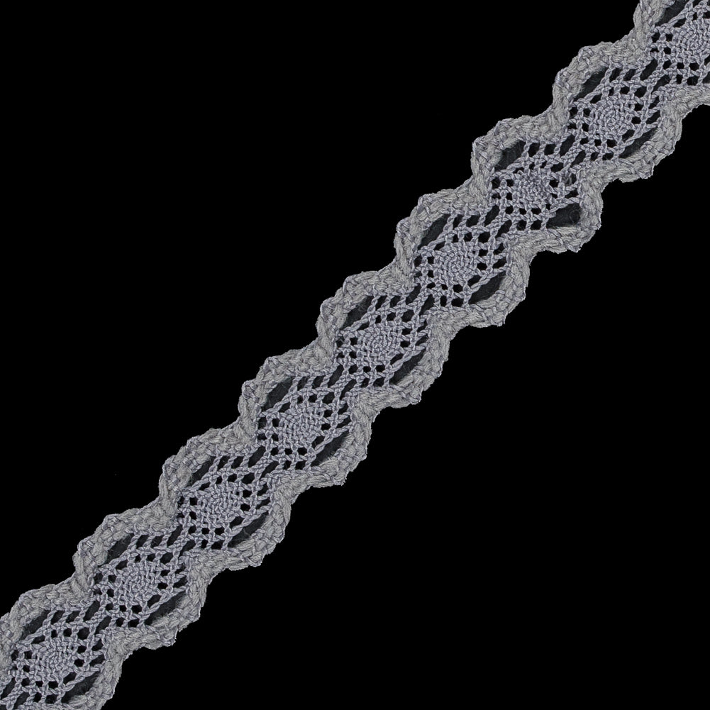 Silver European Crochet Trim - 0.875" Detail