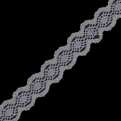 Silver European Crochet Trim - 0.875" Detail