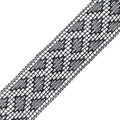 Black European Cotton Crochet Lace Trim - 1 - Detail