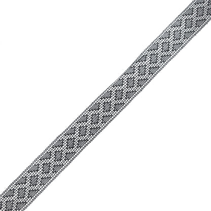 Black European Cotton Crochet Lace Trim - 1