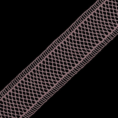 Dusty Rose European Cotton Crochet Trim - 1" Detail