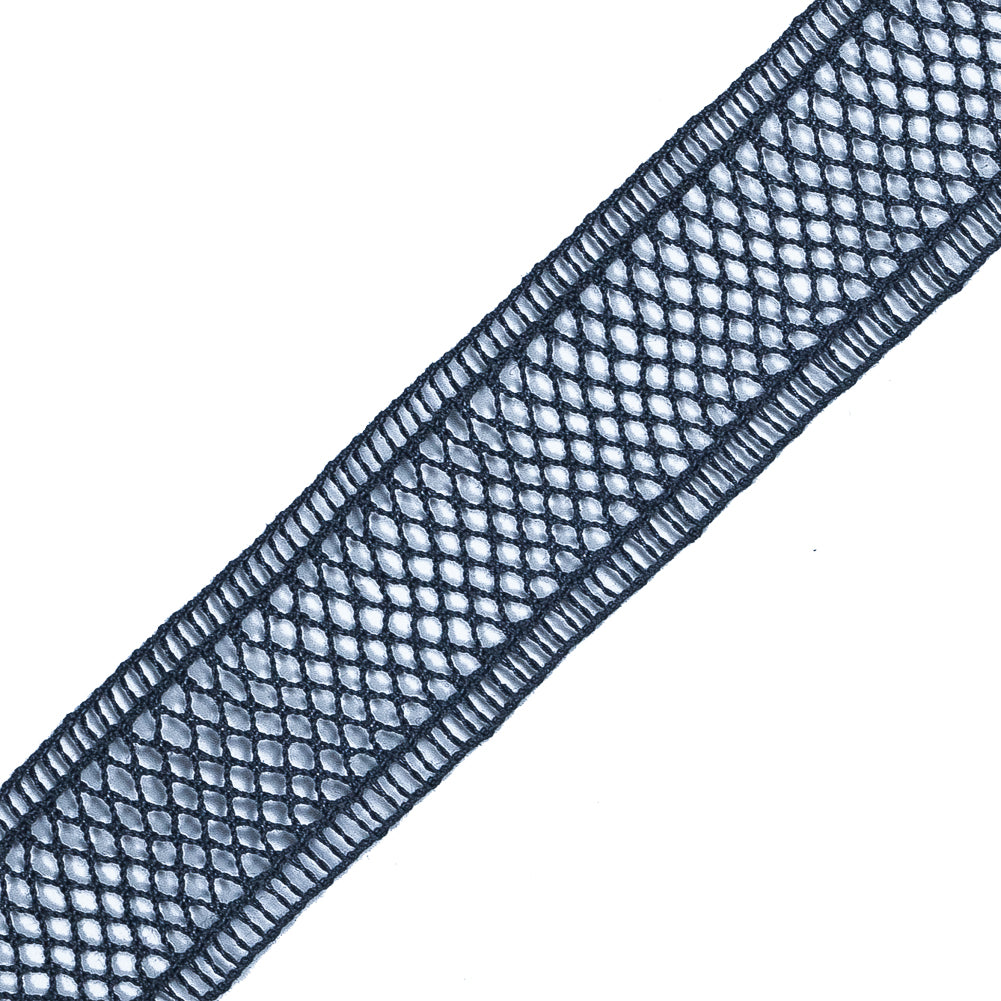 Navy European Cotton Crochet Trim - 1 - Detail