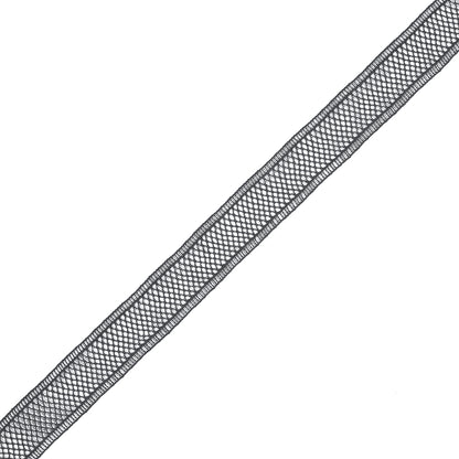 Charcoal European Cotton Crochet Trim - 1"