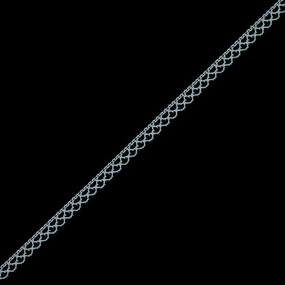 Light Blue European Cotton Crochet Trim - 0.375