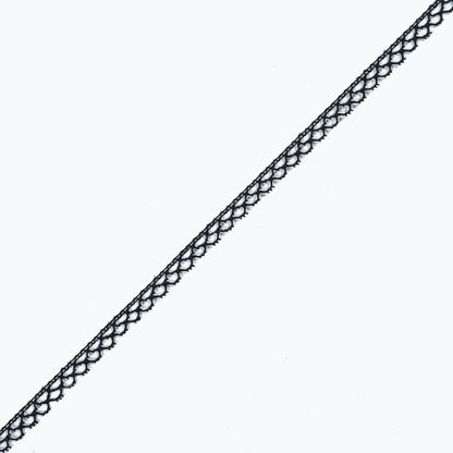 Black European Cotton Crochet Trim - 0.375