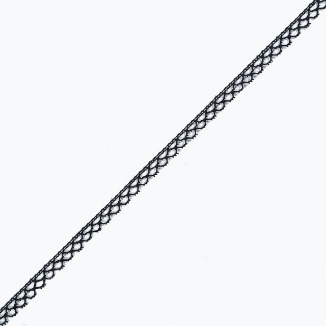 Black European Cotton Crochet Trim - 0.375