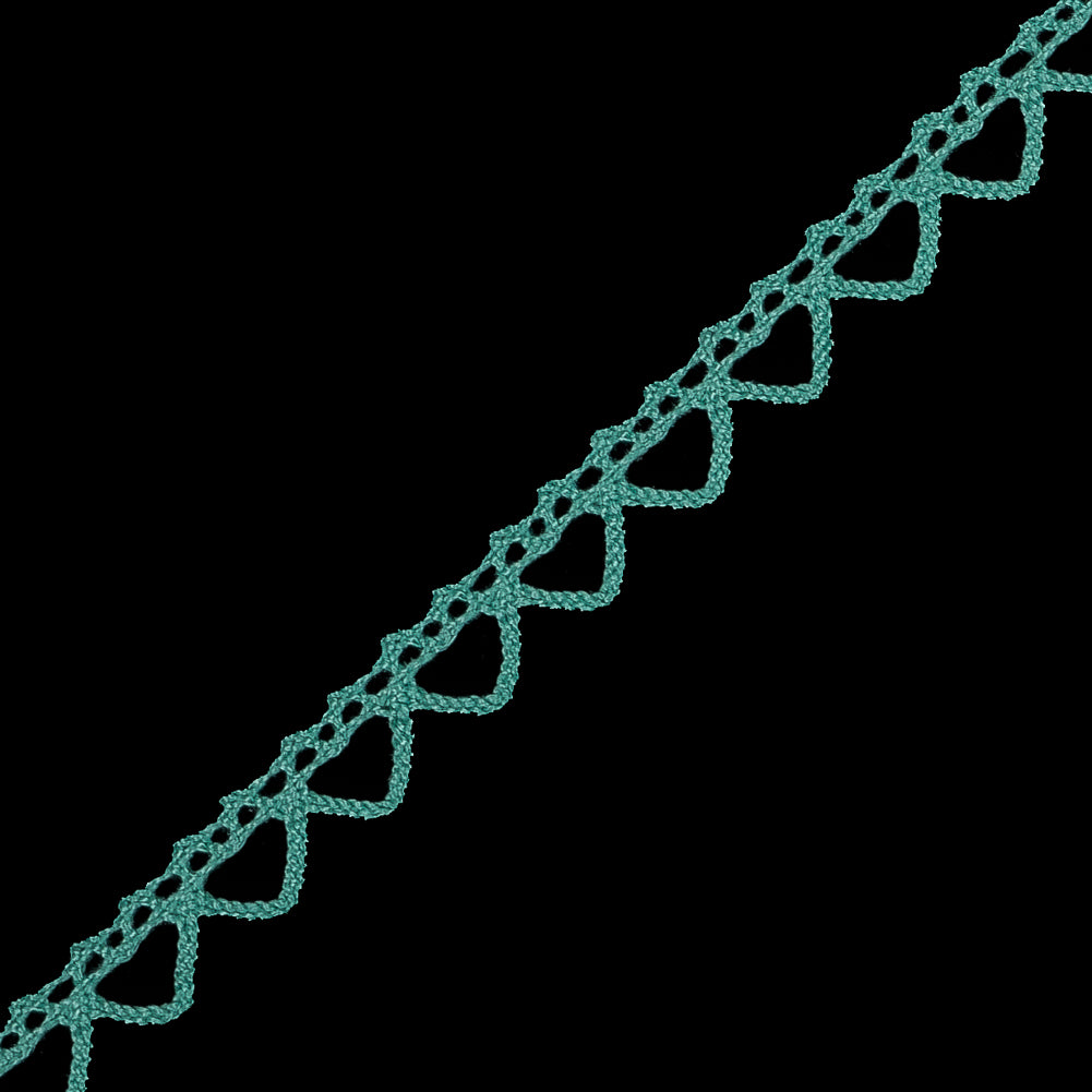 Seafoam European Cotton Crochet Trim - 0.375" Detail