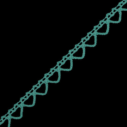 Seafoam European Cotton Crochet Trim - 0.375" Detail