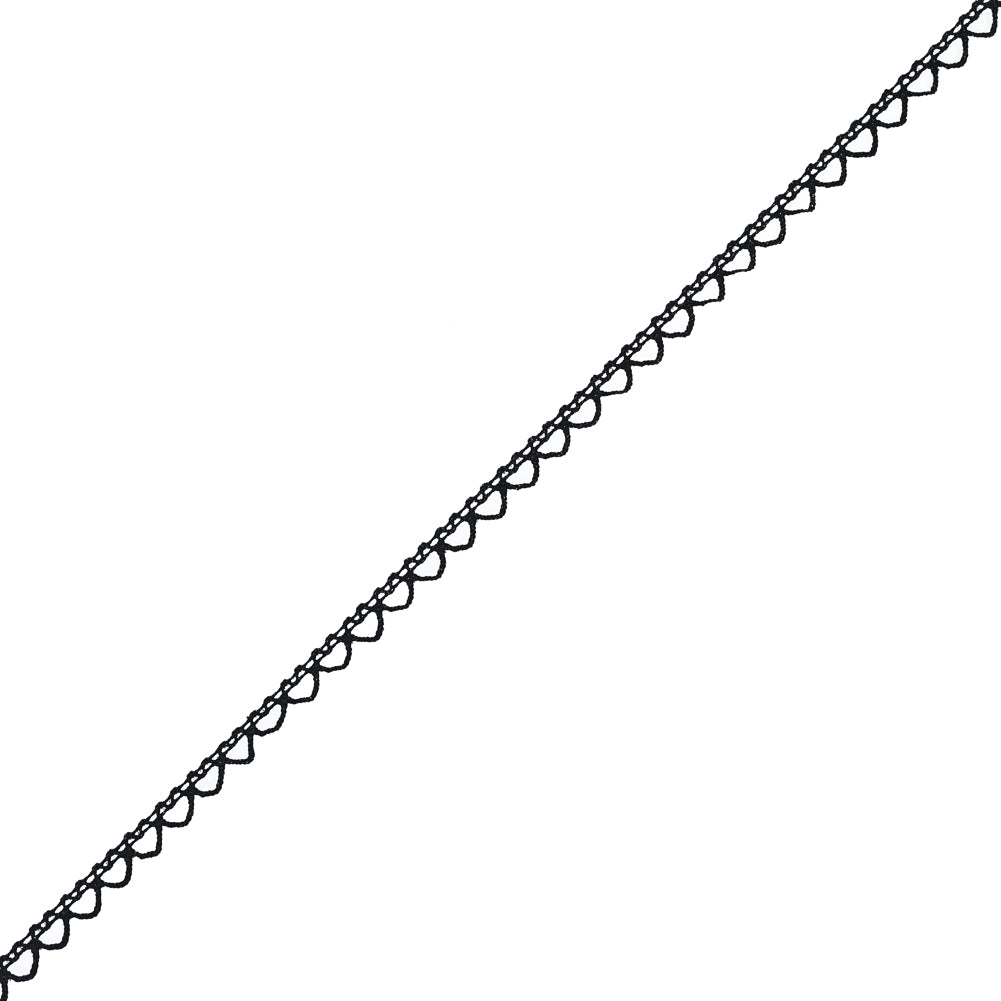 Black European Cotton Crochet Trim - 0.375"