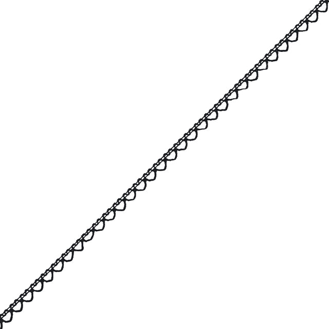 Black European Cotton Crochet Trim - 0.375"