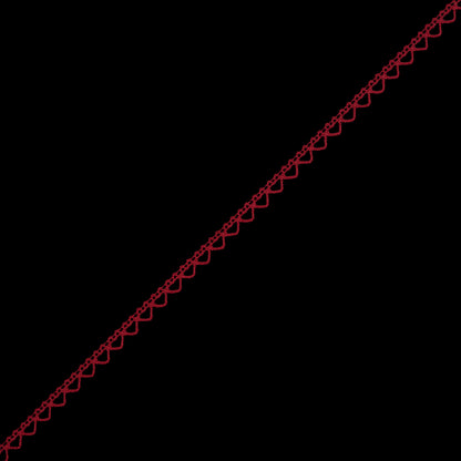 Red European Cotton Crochet Trim - 0.375