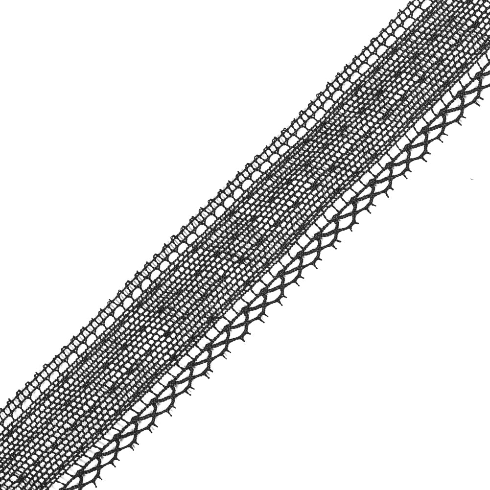 Black European Crochet Lace Trim - 1 - Detail
