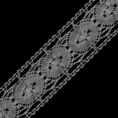 Silver European Metallic Trim - 1.125" Detail