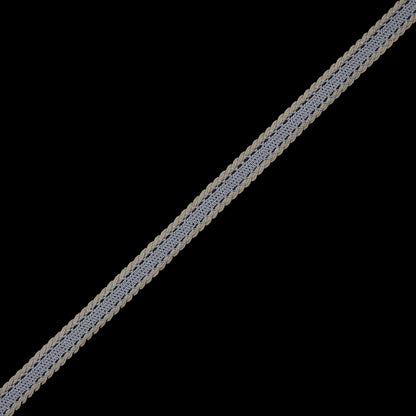 Gray and Beige European Crochet Trim - 0.5