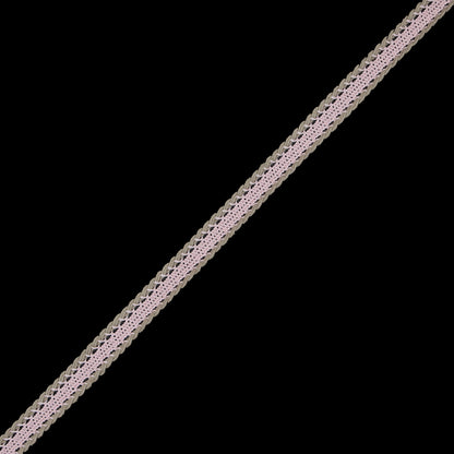 Pink and Beige European Crochet Trim - 0.5