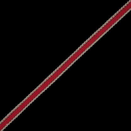 Red and Beige European Crochet Trim - 0.5