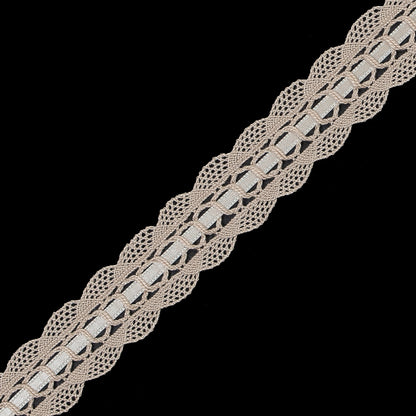 Champagne European Crochet Trim - 0.75" Detail