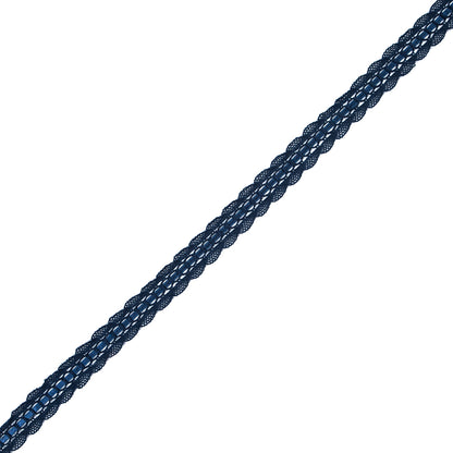 Navy European Crochet Trim - 0.75"